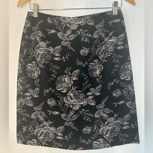 VTG 90s ANN TAYLOR Floral Silk Mini Skirt